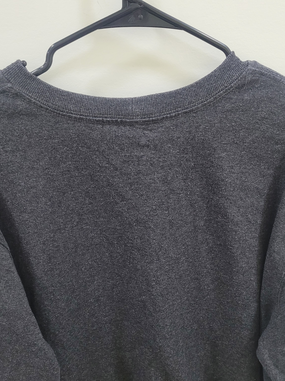 Carhartt Dark Gray Long-Sleeve Tee with Orange Sleeve Logo Mens L - Picture 7 of 10